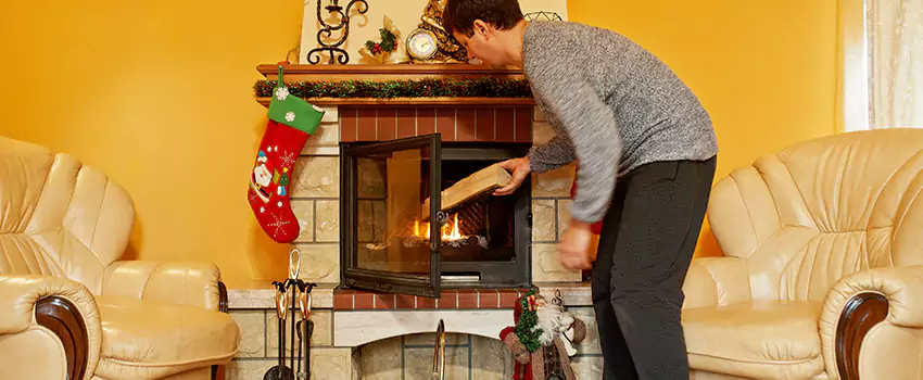 Rusted Metal Fireplace Restoration in Lindenhurst, Illinois